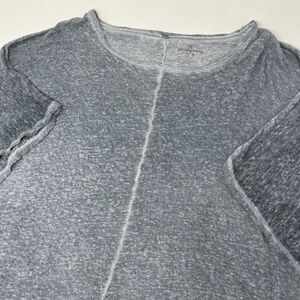 Johnny Was pete & greta for t Small Gray 100%‎ Linen Tee T-Shirt Oversized Lagen